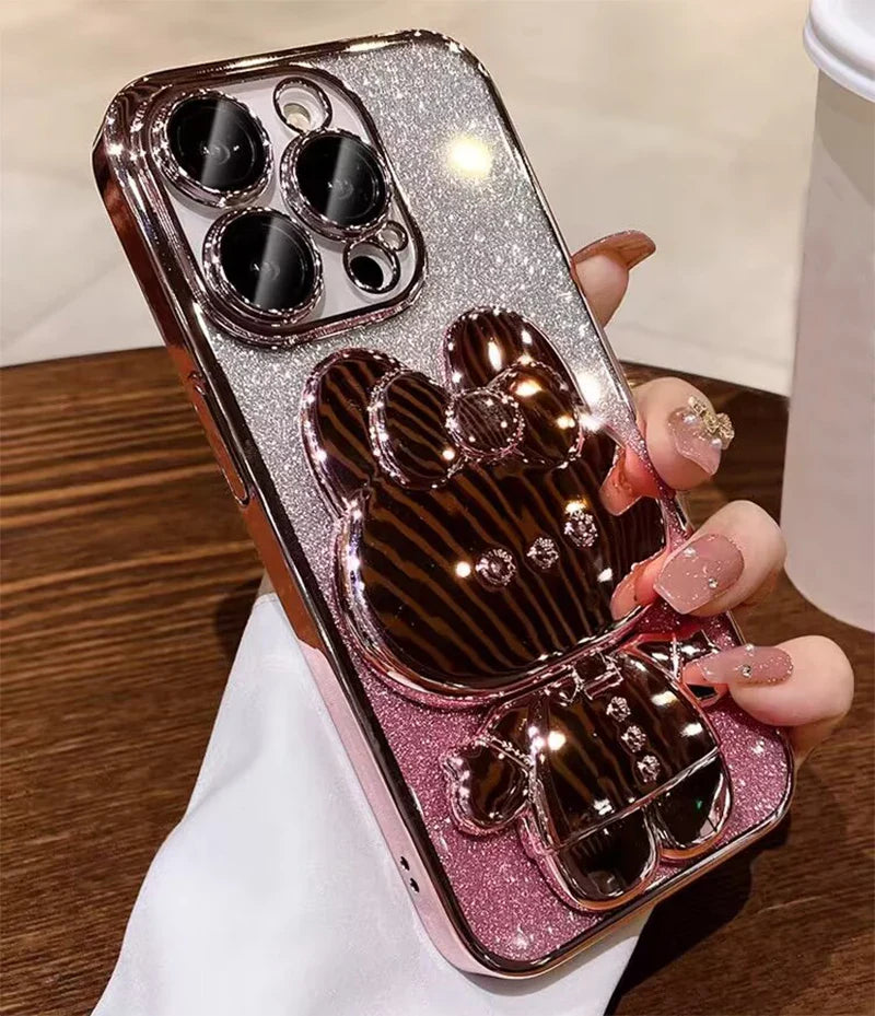 Quicksand Glitter Magnetic Stand iPhone Case