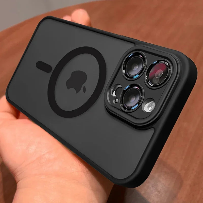 Magnetic Luxury Matte Translucent Armor Shockproof Phone Case New