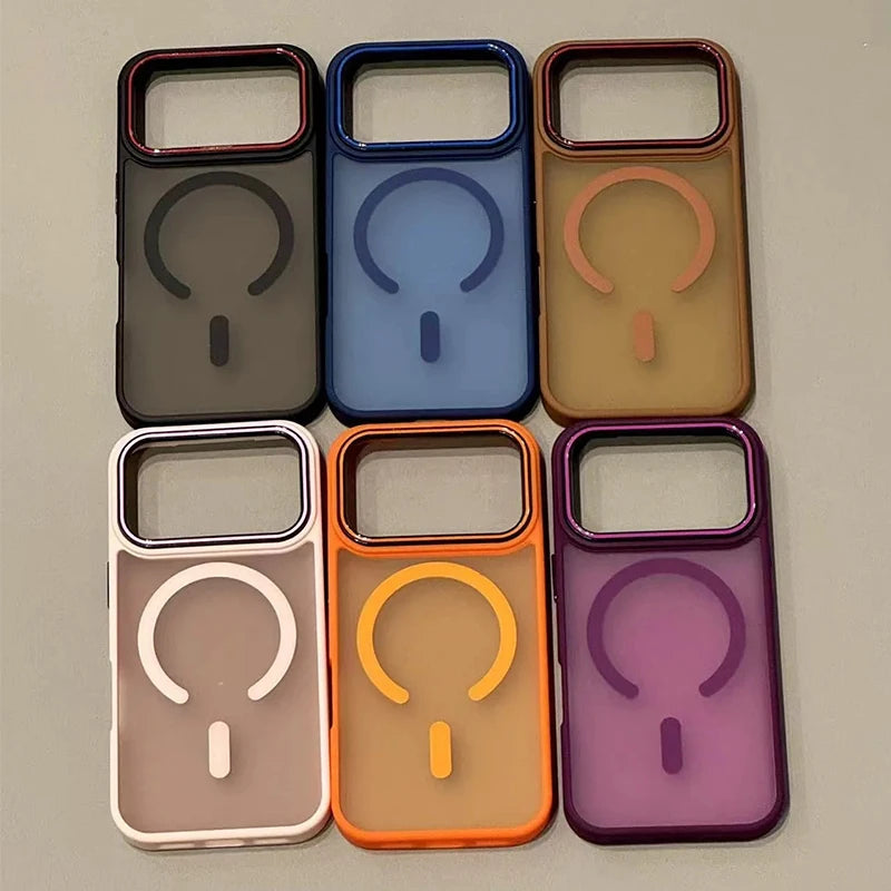 Luxury Matte Translucent For Magsafe Wireless Charge Phone Case