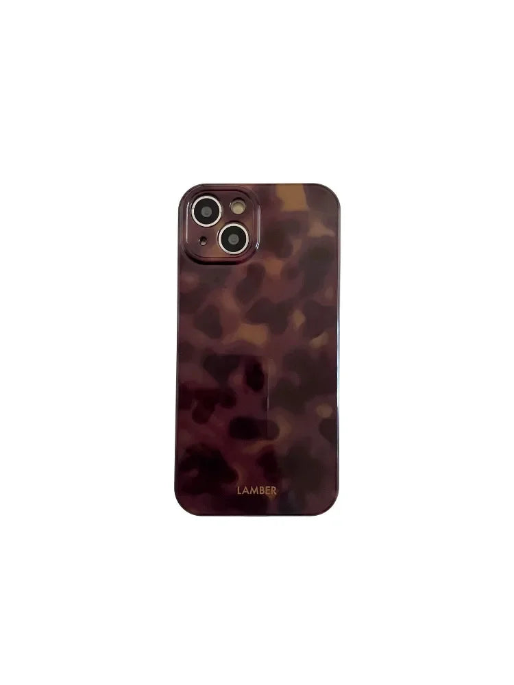 Retro Brown Amber Pattern Shockproof Protective Phone Case