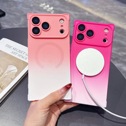 Rectangular Wireless Charge Magnetic Gradient Phone Case