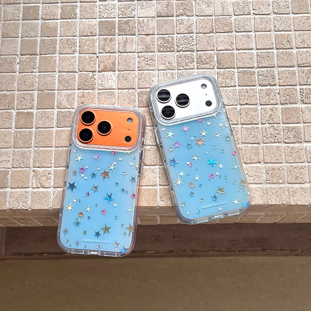 Cute Laser Star Pattern Phone Case