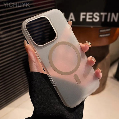 Matte Magnetic Wireless Charge Phone Case