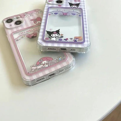 Kuromi Melody Card Holder Phone Case for iPhone