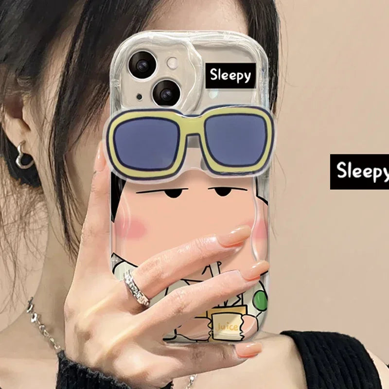 C-Crayon S-ShinChan Wave Clear Phone Case