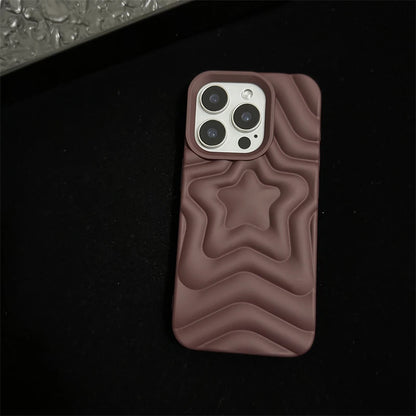Fashion 3D Stars Wave Pattern Soft Silicone Phone Case