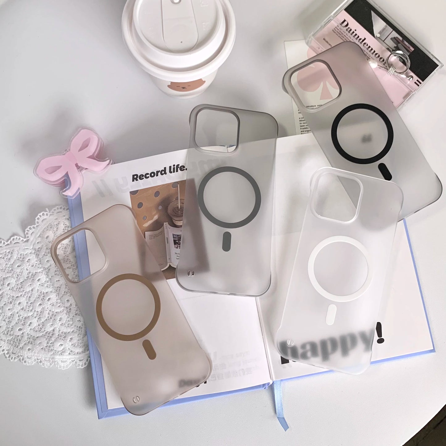 Slim Frosted Frameless Magnetic Magsafe Phone Case