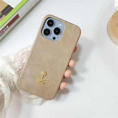 Lizard Pattern Leather iPhone Case