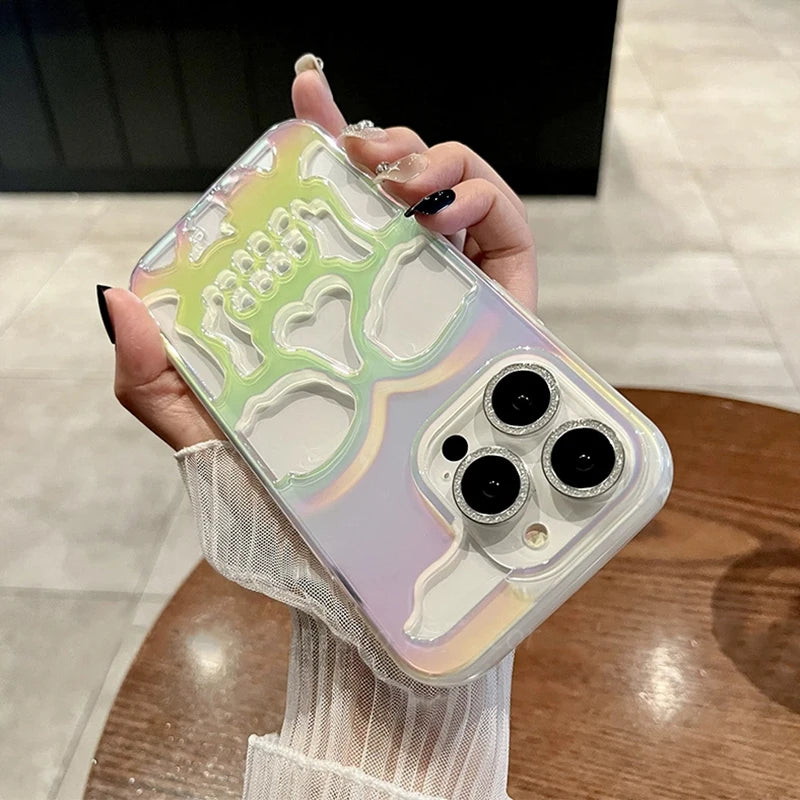 Cool Laser Hollow Skull Out Back Phone Case