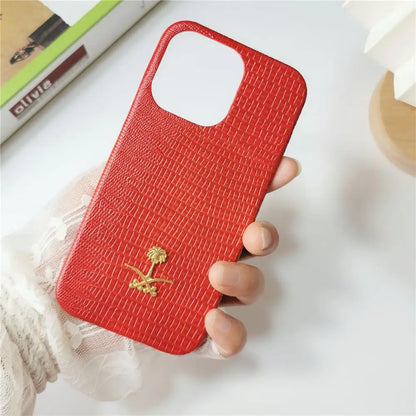 Lizard Pattern Leather iPhone Case