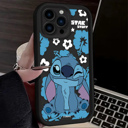 Disney Stitch Cartoon Phone Case for iPhone