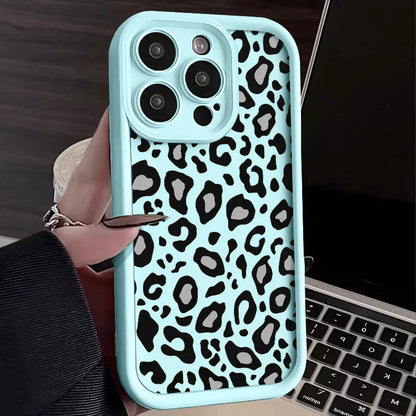 Leopard Pattern Shockproof Silicone Case for iPhone