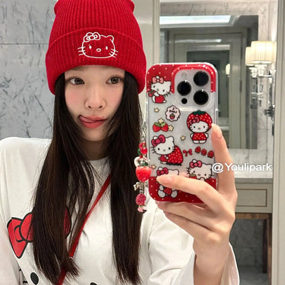 Hello Kitty Strawberry Clear Phone Case