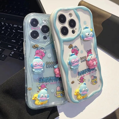 3D Funny Hangyodon Toy ACC Cartoon Wave Shell Soft Phone Case