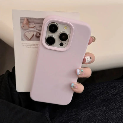 Dopamine-Inspired Silicone Solid Color Simple Fashion Phone Case