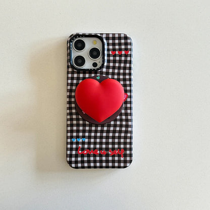 3D Cute Heart Magnetic Silicone Phone Case