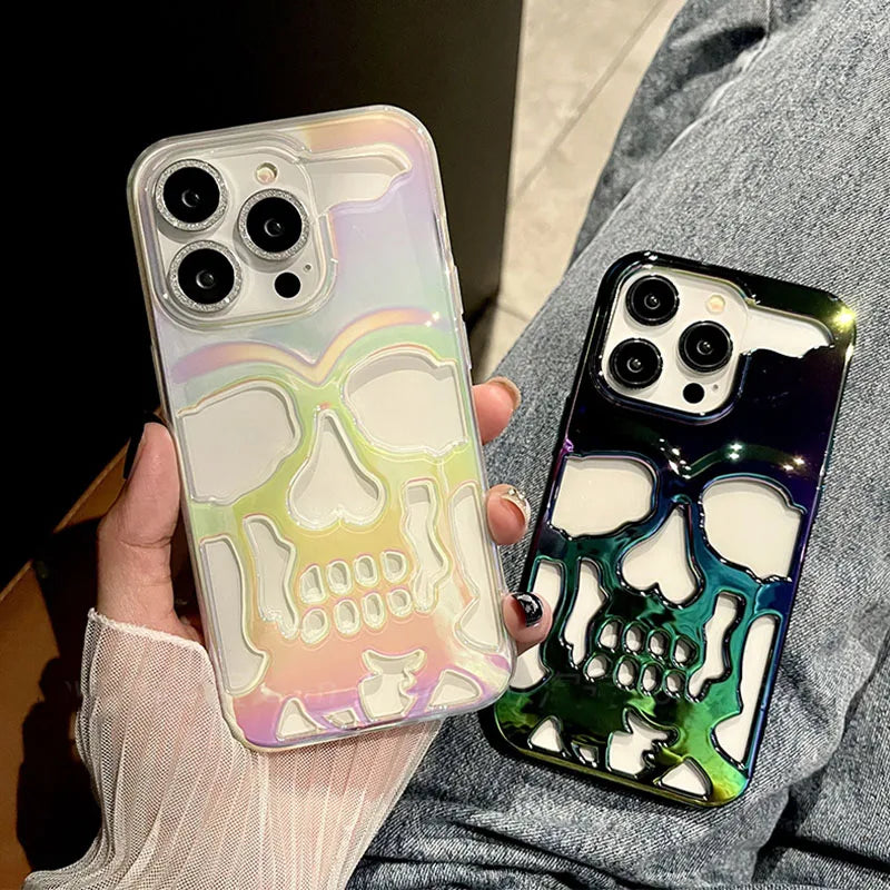Cool Laser Hollow Skull Out Back Phone Case