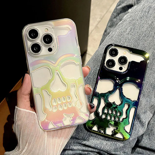 Cool Laser Hollow Skull Out Back Phone Case