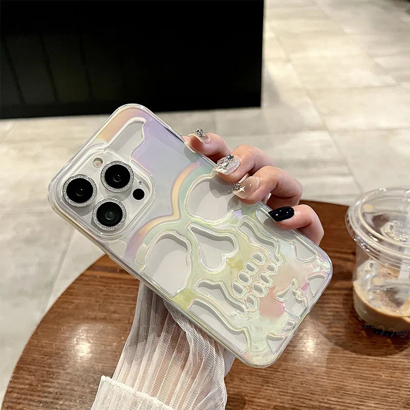 Cool Laser Hollow Skull Out Back Phone Case