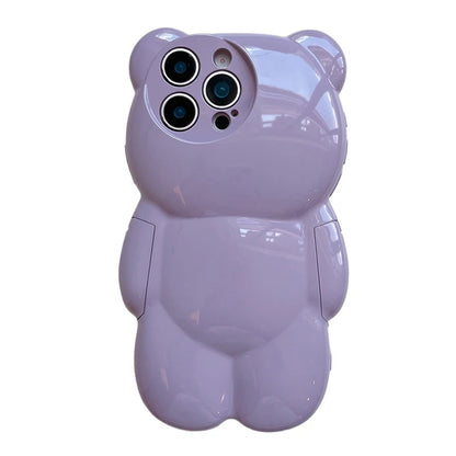 Ins Cute Macron 3D Bear Shockproof Phone Case